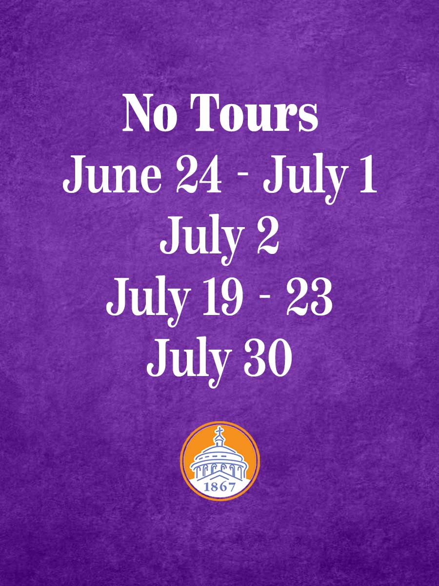 Dates tours are unavailable during June and July